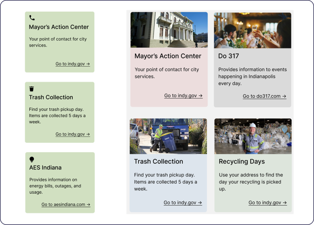 Old and new versions of the resource cards side-by-side